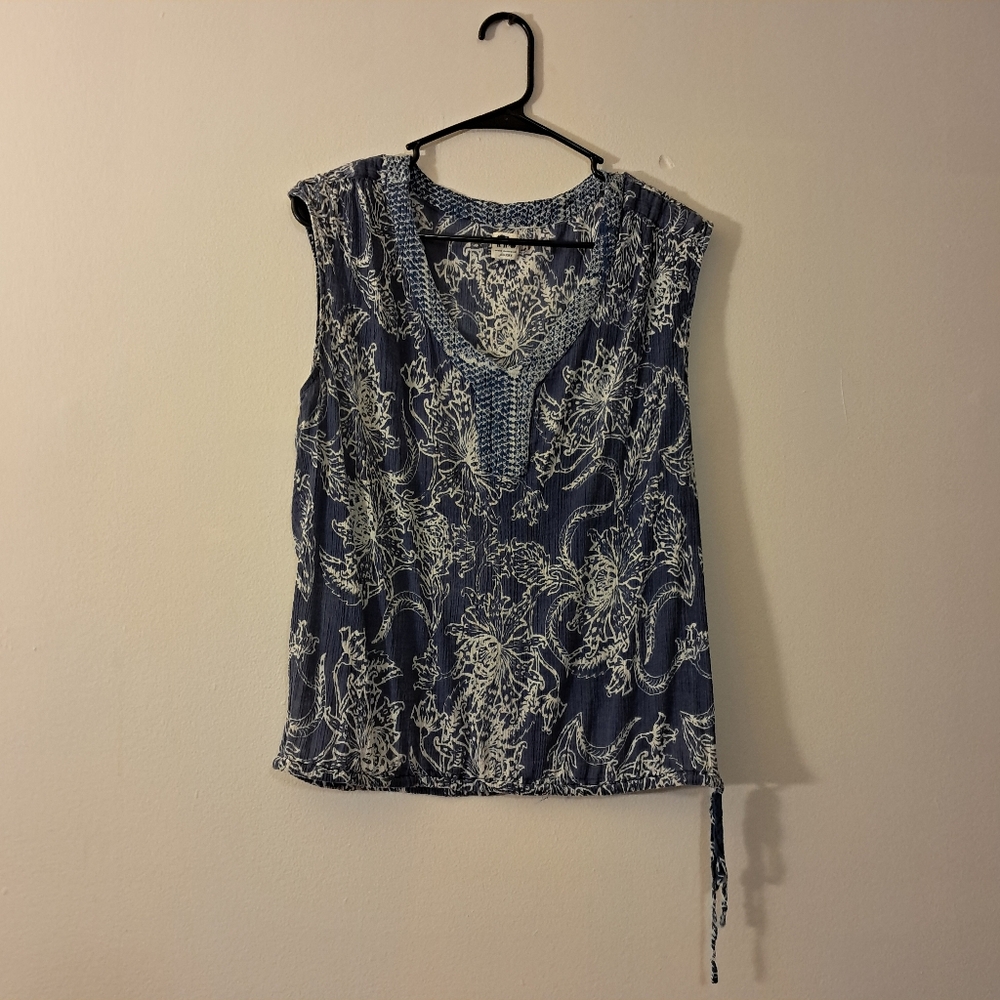Floral Blue Women's Top
